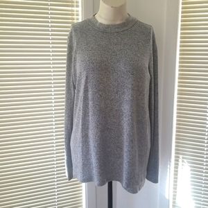 THYME MATERNITY Gray Open Front Crew Neck Nursing Pullover